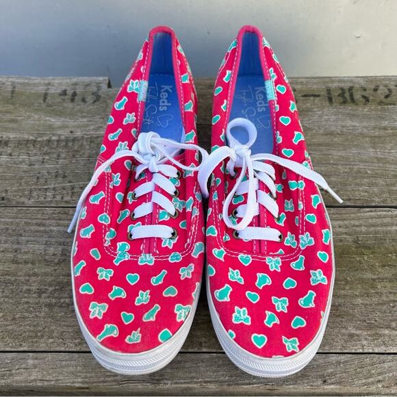 Keds x Taylor Swift 2019 collab “Favorite Things” red cats sneakers - Picture 2 of 7